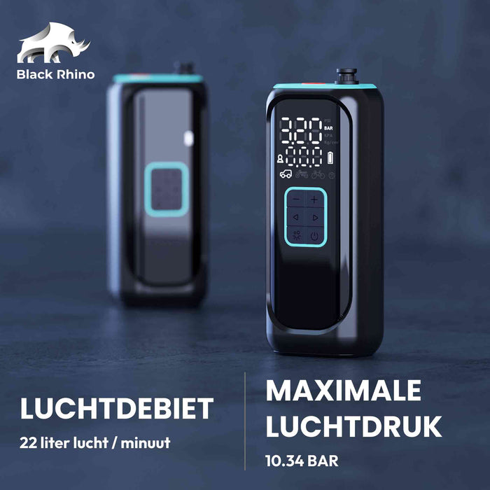 Black Rhino AeroBoost T-2 elektrische fietspomp Black Rhino 