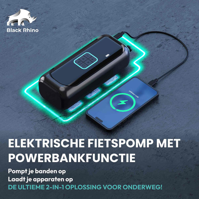 Black Rhino AeroBoost T-2 elektrische fietspomp Black Rhino 