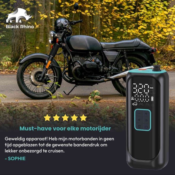 Black Rhino AeroBoost T-2 elektrische fietspomp Black Rhino 