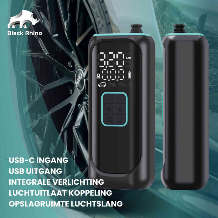 Black Rhino AeroBoost T-2 elektrische fietspomp Black Rhino 