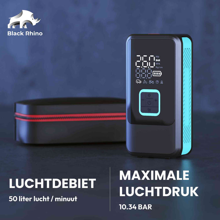 Black Rhino AeroBoost T-3 elektrische fietspomp Black Rhino 